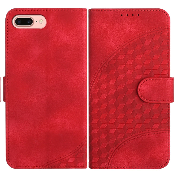 YX0060 Elephant Head Embossed Phone Leather Case with Lanyard, For iPhone XS Max, For iPhone 8 Plus / 7 Plus