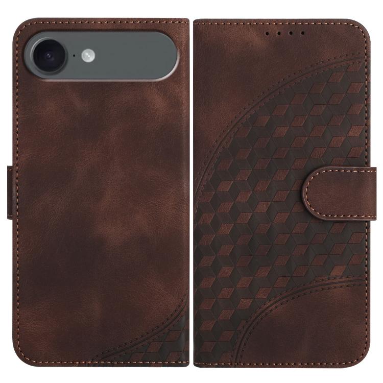 YX0060 Elephant Head Embossed Phone Leather Case with Lanyard, For iPhone 17, For iPhone Air, For iPhone 16 Pro Max