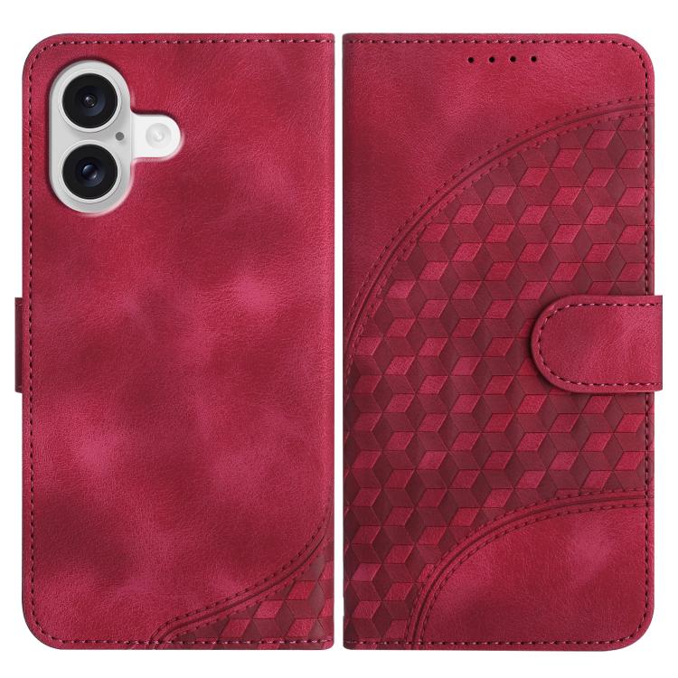 YX0060 Elephant Head Embossed Phone Leather Case with Lanyard, For iPhone 17, For iPhone Air, For iPhone 16 Pro Max