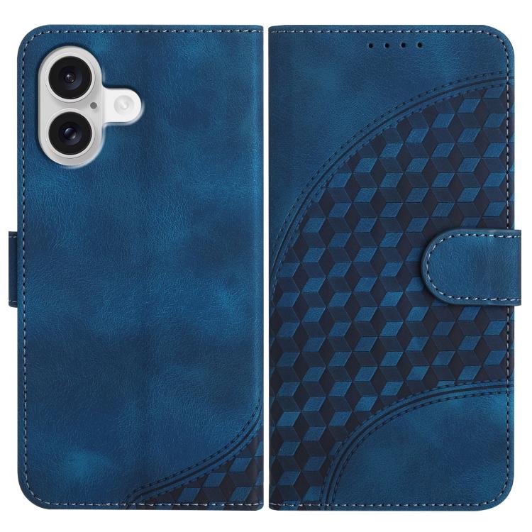 YX0060 Elephant Head Embossed Phone Leather Case with Lanyard, For iPhone 17, For iPhone Air, For iPhone 16 Pro Max