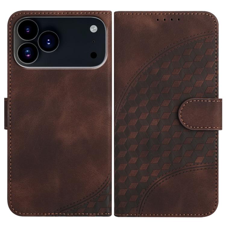 YX0060 Elephant Head Embossed Phone Leather Case with Lanyard, For iPhone 17e / 16e, For iPhone 17 Pro Max, For iPhone 17 Pro
