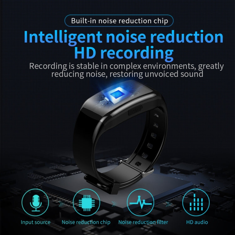 JNN C5 HD Noise Reduction Smart Recording Electronic Bracelet, 8GB, 16GB, 32GB, 64GB, 128GB