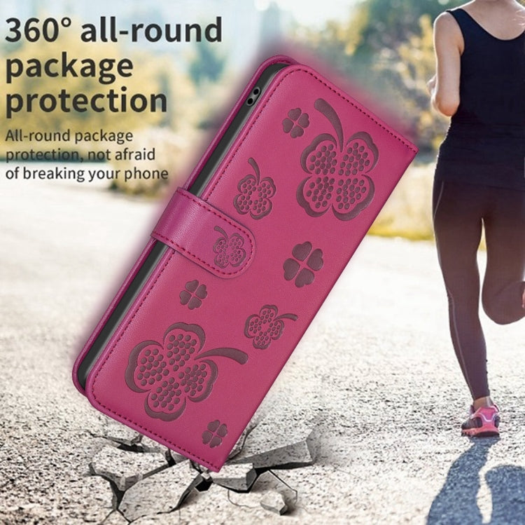 Four-leaf Embossed Leather Phone Case, For iPhone 12 / 12 Pro, For iPhone 12 Pro Max, For iPhone 11 Pro Max, For iPhone 11