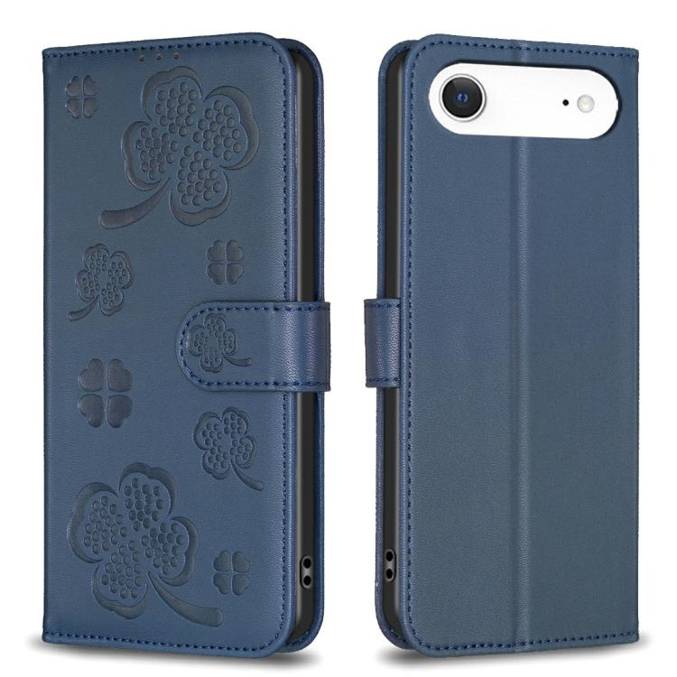 Four-leaf Embossed Leather Phone Case, For iPhone 18 Pro/17 Pro, For iPhone 18 Pro Max/17 Pro Max, For iPhone 17, For iPhone 17 Air