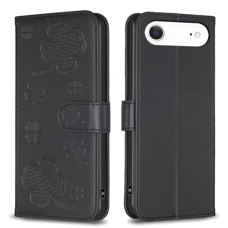 Four-leaf Embossed Leather Phone Case, For iPhone 18 Pro/17 Pro, For iPhone 18 Pro Max/17 Pro Max, For iPhone 17, For iPhone 17 Air
