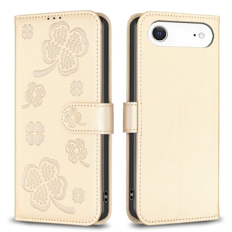 Four-leaf Embossed Leather Phone Case, For iPhone 18 Pro/17 Pro, For iPhone 18 Pro Max/17 Pro Max, For iPhone 17, For iPhone 17 Air