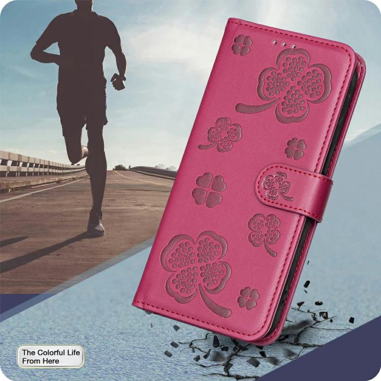 Four-leaf Embossed Leather Phone Case, For iPhone 18 Pro/17 Pro, For iPhone 18 Pro Max/17 Pro Max, For iPhone 17, For iPhone 17 Air