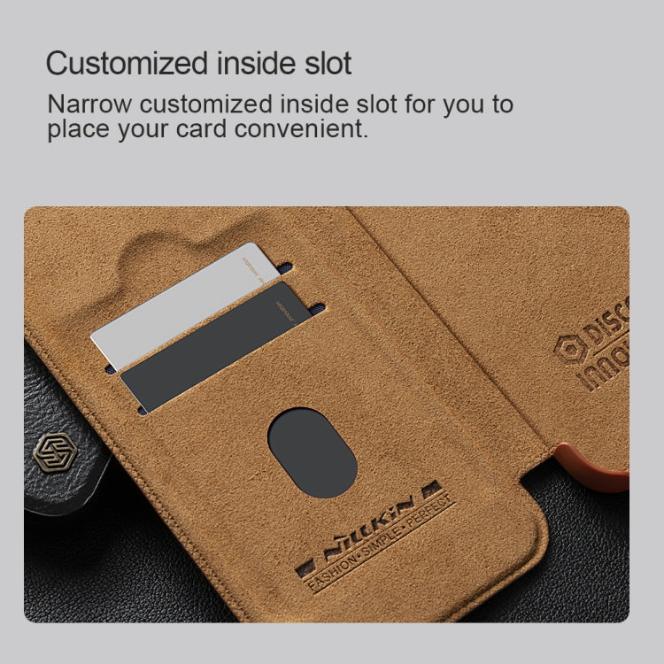NILLKIN Qin Prop Series Flip Camera Cover Design Leather Phone Case, For Samsung Galaxy S24+ 5G, For Samsung Galaxy S24 5G