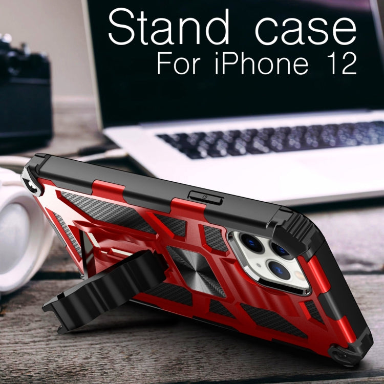 Armor Shockproof TPU + PC Magnetic Protective Case with Holder, For iPhone 12 / 12 Pro, For iPhone 12 Pro Max