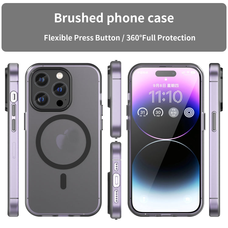 MagSafe Frosted Translucent TPU + PC Full Coverage Phone Case, For iPhone 14, For iPhone 14 Pro