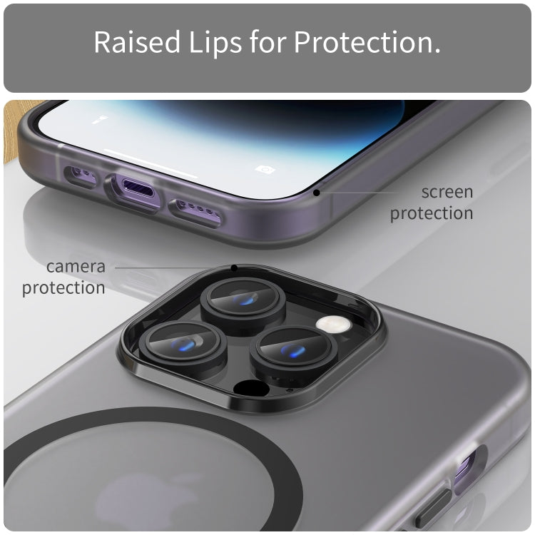 MagSafe Frosted Translucent TPU + PC Full Coverage Phone Case, For iPhone 14, For iPhone 14 Pro