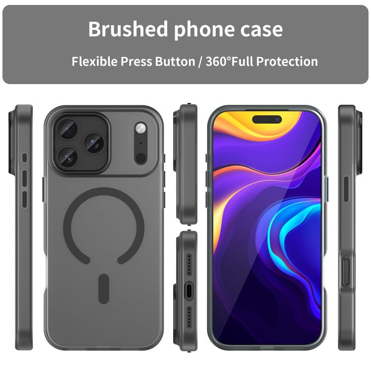 MagSafe Frosted Translucent TPU + PC Full Coverage Phone Case, For iPhone 16 Pro, For iPhone 16 Plus