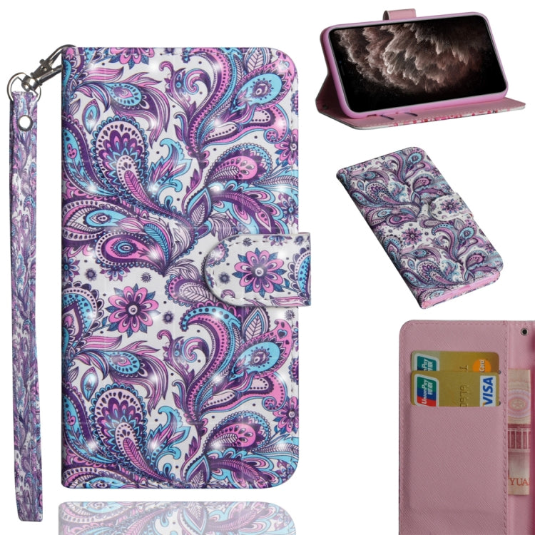 3D Painting Pattern Horizontal Flip TPU + PU Leather Case with Holder & Card Slots & Wallet & Lanyard, For iPhone 11 Pro Max, For iPhone 11 Pro