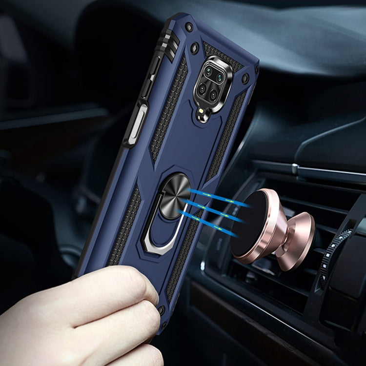Shockproof TPU + PC Protective Case with 360 Degree Rotating Holder, For Xiaomi Redmi Note 9 Pro