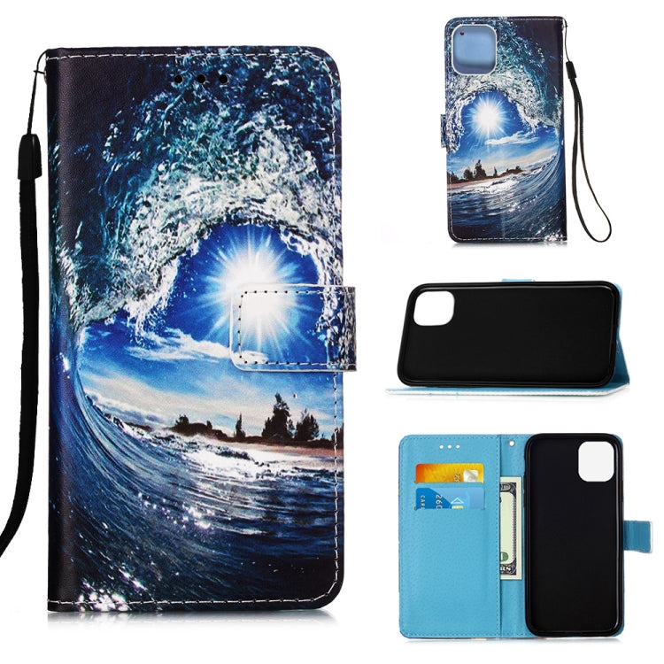 Painted Flat Texture Leather Case with Lanyard & Card Slot & Wallet & Holder, For iPhone 12 mini, For iPhone 12 / 12 Pro