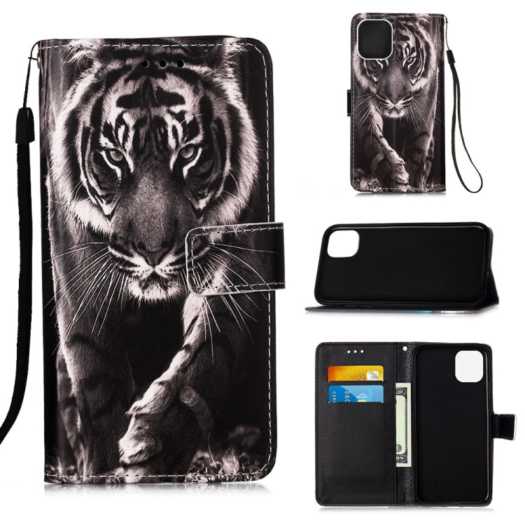 Painted Flat Texture Leather Case with Lanyard & Card Slot & Wallet & Holder, For iPhone 12 mini, For iPhone 12 / 12 Pro