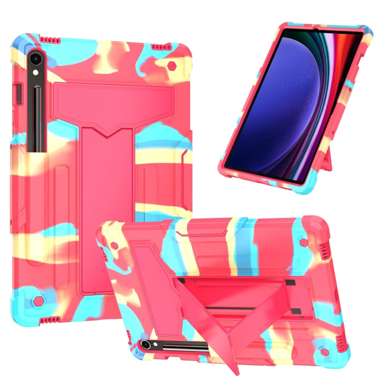T Holder Robot Silicone Hybrid PC Tablet Case, For Samsung Galaxy Tab S9 FE+ / S9+, For Samsung Galaxy Tab S9 FE / S9, For Samsung Galaxy Tab A9+, For Samsung Galaxy Tab A9