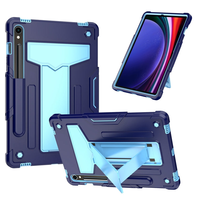 T Holder Robot Silicone Hybrid PC Tablet Case, For Samsung Galaxy Tab S9 FE+ / S9+, For Samsung Galaxy Tab S9 FE / S9, For Samsung Galaxy Tab A9+, For Samsung Galaxy Tab A9
