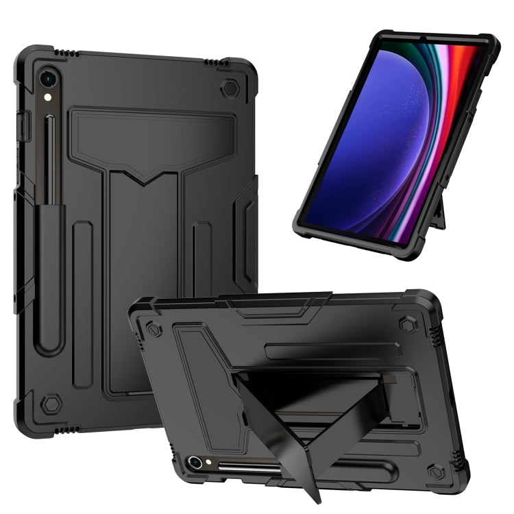 T Holder Robot Silicone Hybrid PC Tablet Case, For Samsung Galaxy Tab S9 FE+ / S9+, For Samsung Galaxy Tab S9 FE / S9, For Samsung Galaxy Tab A9+, For Samsung Galaxy Tab A9