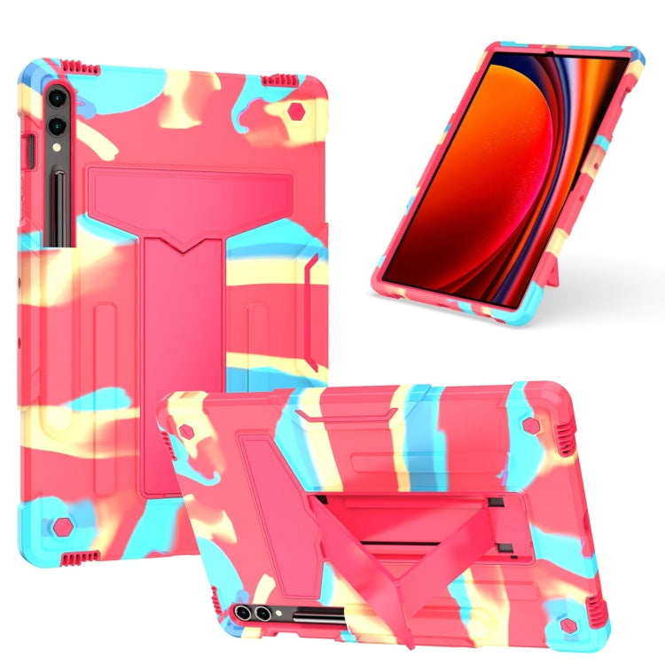 T Holder Robot Silicone Hybrid PC Tablet Case, For Samsung Galaxy Tab S9 FE+ / S9+, For Samsung Galaxy Tab S9 FE / S9, For Samsung Galaxy Tab A9+, For Samsung Galaxy Tab A9
