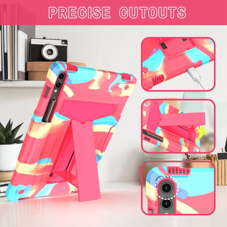 T Holder Robot Silicone Hybrid PC Tablet Case, For Samsung Galaxy Tab S9 FE+ / S9+, For Samsung Galaxy Tab S9 FE / S9, For Samsung Galaxy Tab A9+, For Samsung Galaxy Tab A9