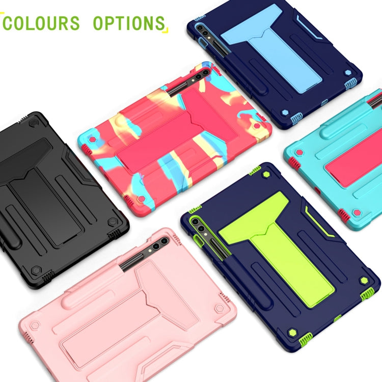 T Holder Robot Silicone Hybrid PC Tablet Case, For Samsung Galaxy Tab S9 FE+ / S9+, For Samsung Galaxy Tab S9 FE / S9, For Samsung Galaxy Tab A9+, For Samsung Galaxy Tab A9