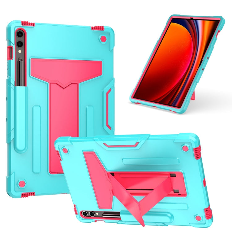 T Holder Robot Silicone Hybrid PC Tablet Case, For Samsung Galaxy Tab S9 FE+ / S9+, For Samsung Galaxy Tab S9 FE / S9, For Samsung Galaxy Tab A9+, For Samsung Galaxy Tab A9