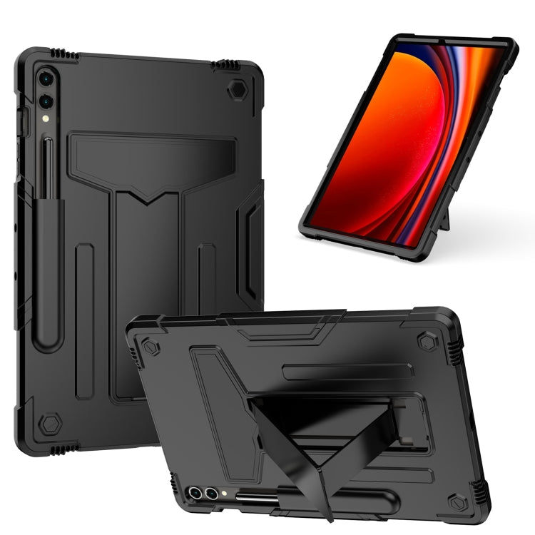 T Holder Robot Silicone Hybrid PC Tablet Case, For Samsung Galaxy Tab S9 FE+ / S9+, For Samsung Galaxy Tab S9 FE / S9, For Samsung Galaxy Tab A9+, For Samsung Galaxy Tab A9