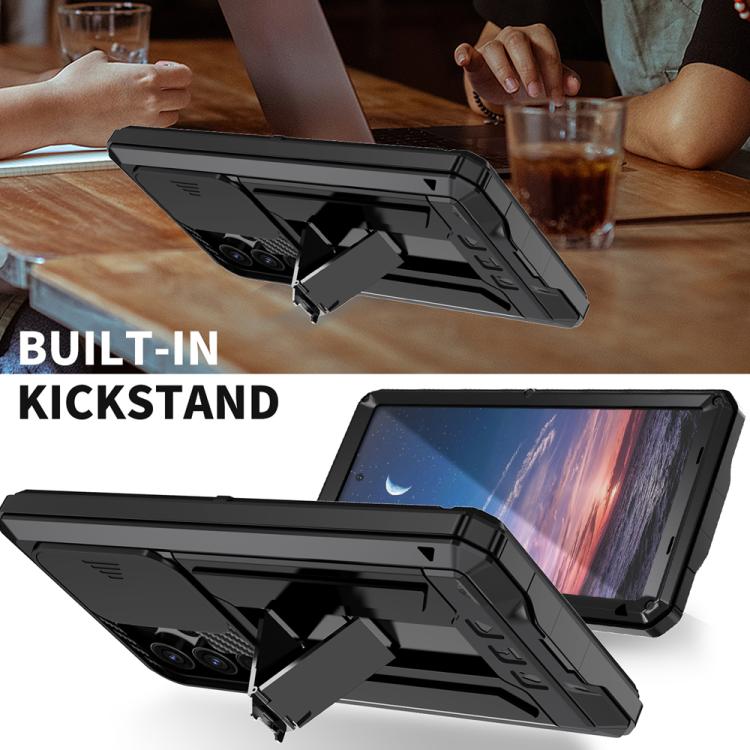 R-JUST Sliding Camera Life Waterproof Holder Phone Case, For Samsung Galaxy S25 Ultra 5G, For Samsung Galaxy S24 Ultra 5G, For Samsung Galaxy S24+ 5G, For Samsung Galaxy S24 5G