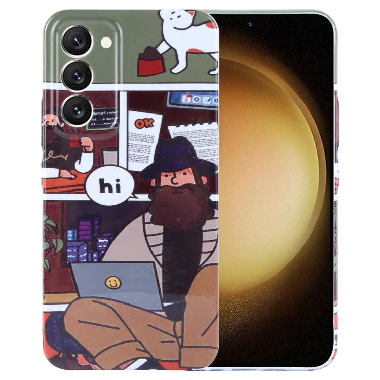 Painted Pattern Precise Hole PC Phone Case, For Samsung Galaxy S23+ 5G