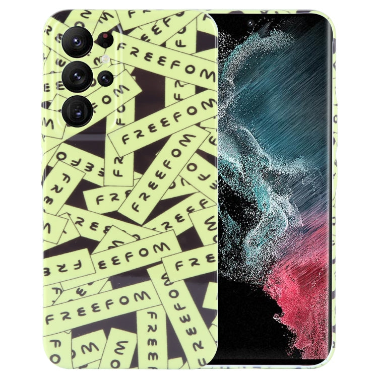Painted Pattern Precise Hole PC Phone Case, For Samsung Galaxy S22 Ultra 5G