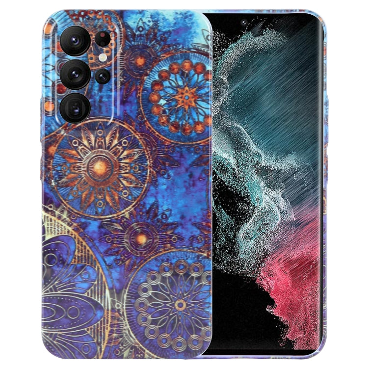 Painted Pattern Precise Hole PC Phone Case, For Samsung Galaxy S22 Ultra 5G