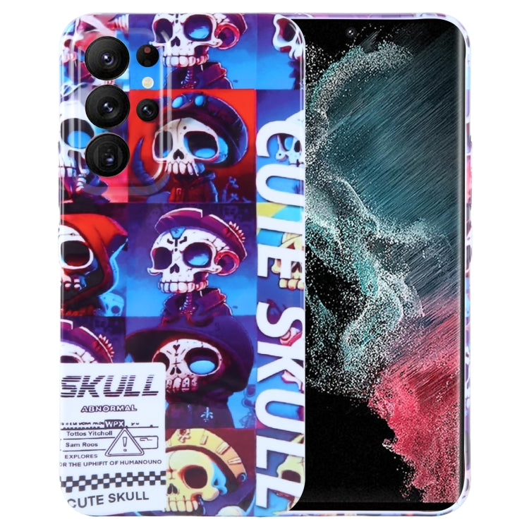 Painted Pattern Precise Hole PC Phone Case, For Samsung Galaxy S22 Ultra 5G