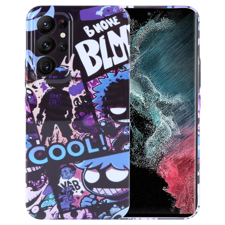Painted Pattern Precise Hole PC Phone Case, For Samsung Galaxy S22 Ultra 5G