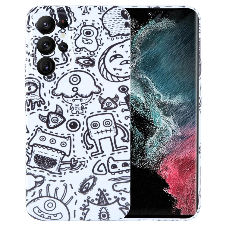Painted Pattern Precise Hole PC Phone Case, For Samsung Galaxy S22 Ultra 5G