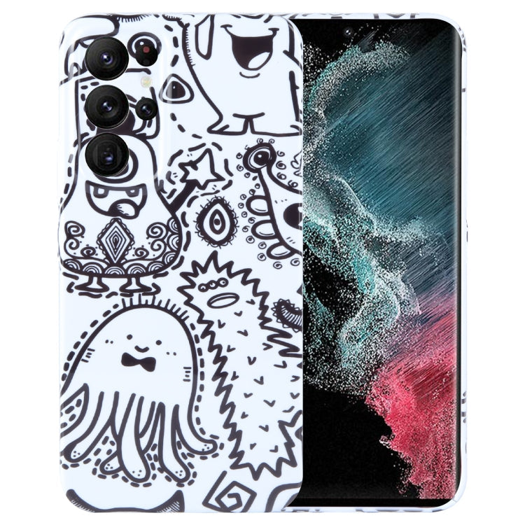 Painted Pattern Precise Hole PC Phone Case, For Samsung Galaxy S22 Ultra 5G