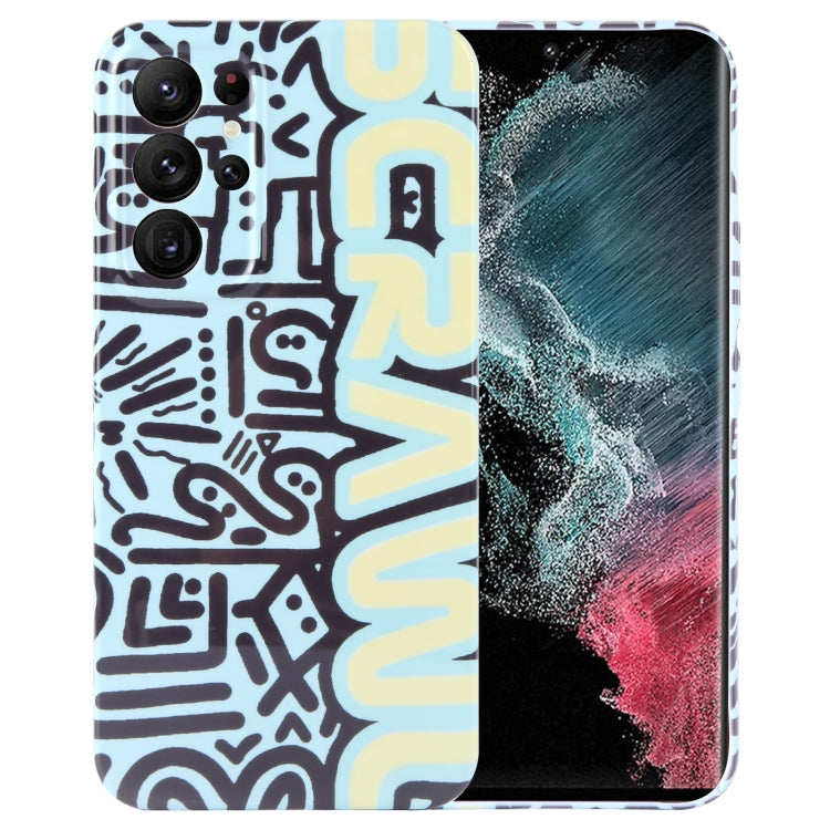 Painted Pattern Precise Hole PC Phone Case, For Samsung Galaxy S22 Ultra 5G