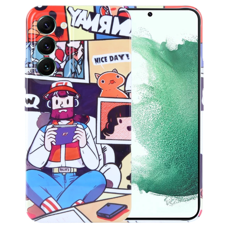 Painted Pattern Precise Hole PC Phone Case, For Samsung Galaxy S22+ 5G