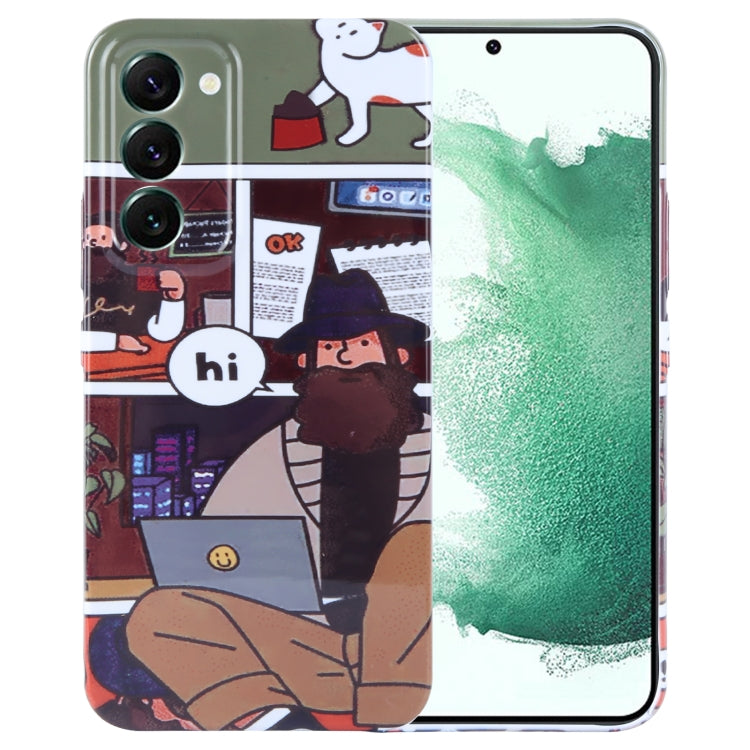 Painted Pattern Precise Hole PC Phone Case, For Samsung Galaxy S22+ 5G