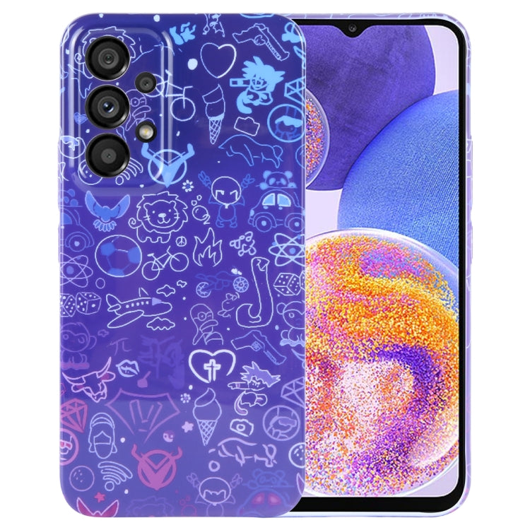 Painted Pattern Precise Hole PC Phone Case, For Samsung Galaxy A23