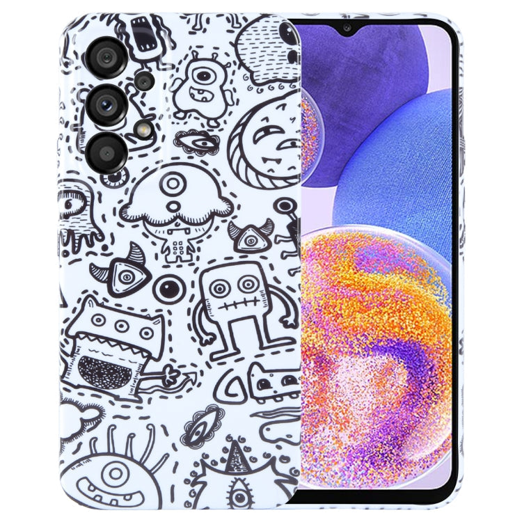 Painted Pattern Precise Hole PC Phone Case, For Samsung Galaxy A23