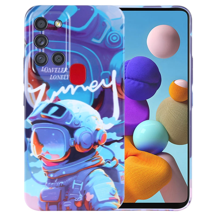 Painted Pattern Precise Hole PC Phone Case, For Samsung Galaxy A21s