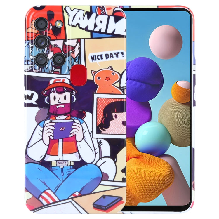 Painted Pattern Precise Hole PC Phone Case, For Samsung Galaxy A21s