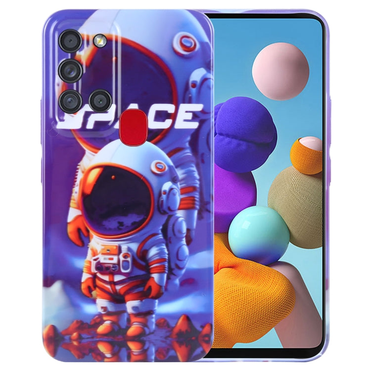 Painted Pattern Precise Hole PC Phone Case, For Samsung Galaxy A21s