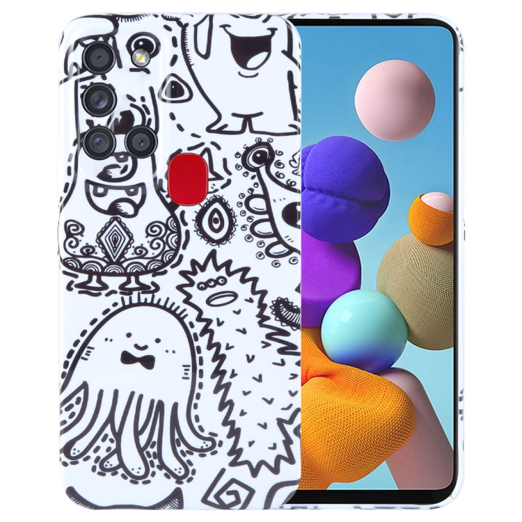 Painted Pattern Precise Hole PC Phone Case, For Samsung Galaxy A21s