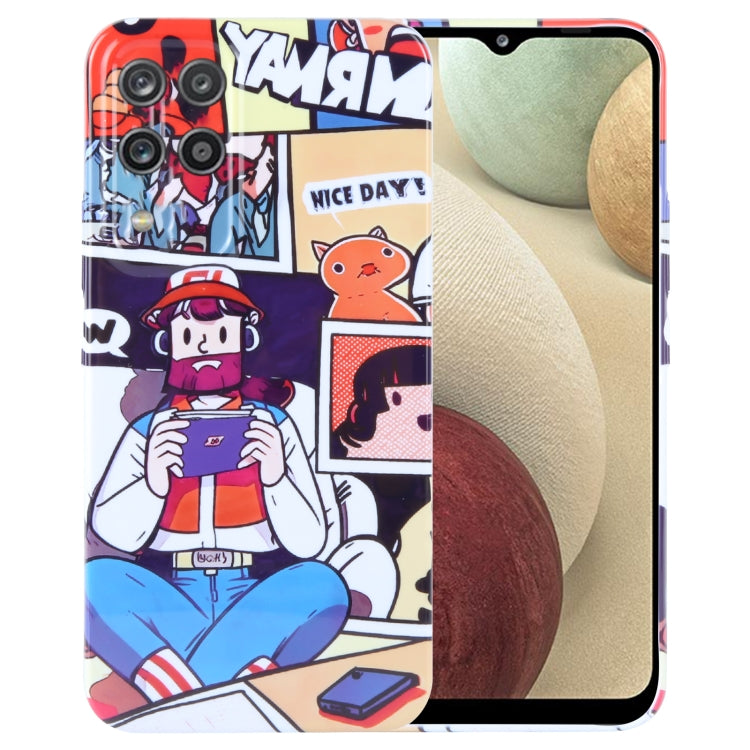 Painted Pattern Precise Hole PC Phone Case, For Samsung Galaxy A12
