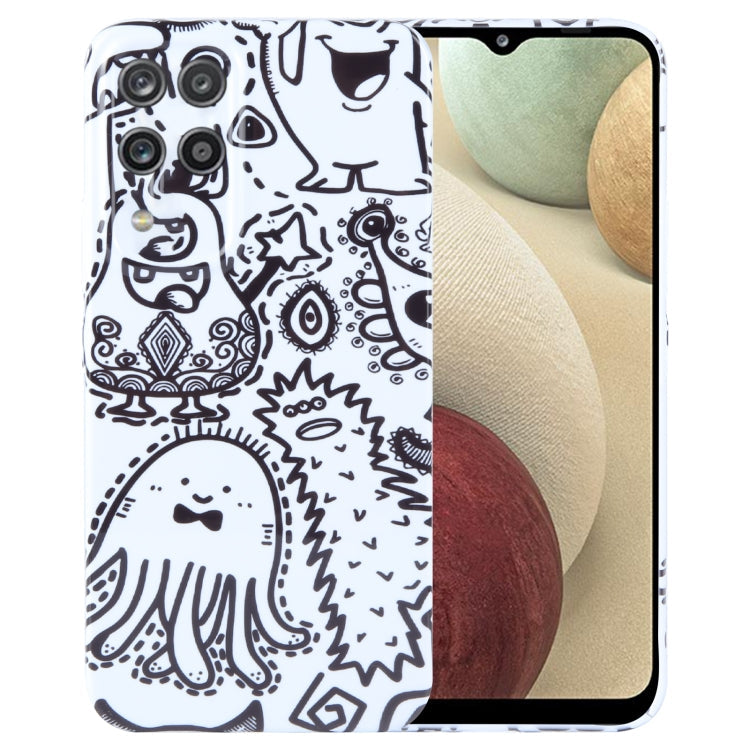 Painted Pattern Precise Hole PC Phone Case, For Samsung Galaxy A12