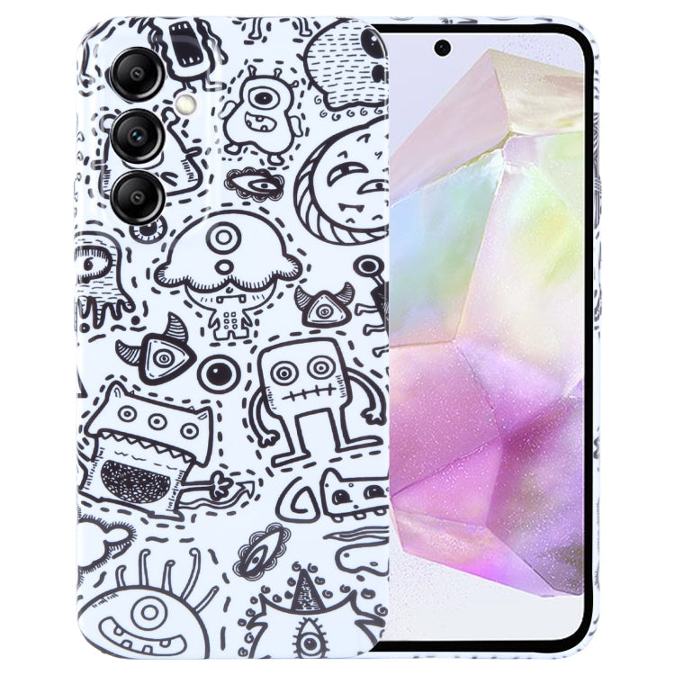 Painted Pattern Precise Hole PC Phone Case, For Samsung Galaxy A35 5G
