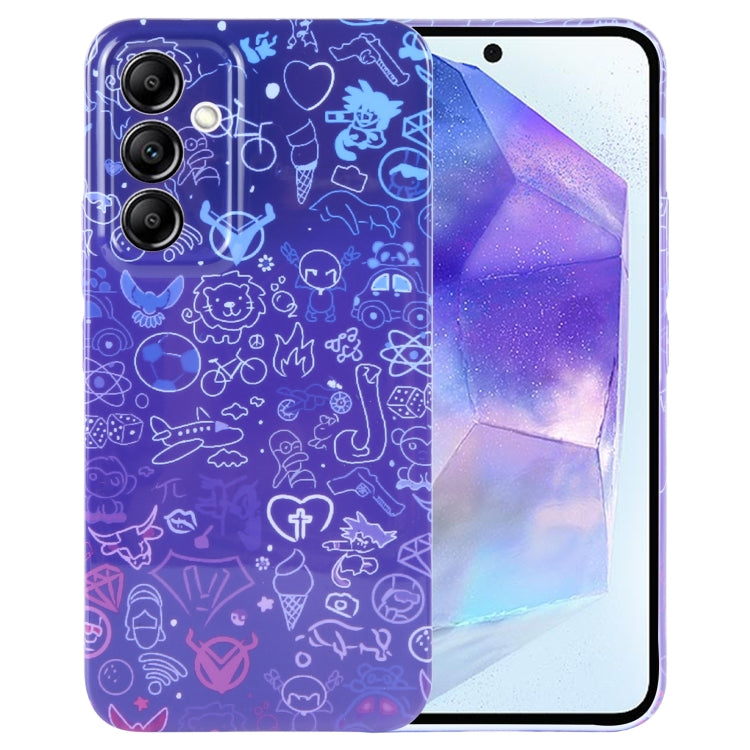 Painted Pattern Precise Hole PC Phone Case, For Samsung Galaxy A55 5G