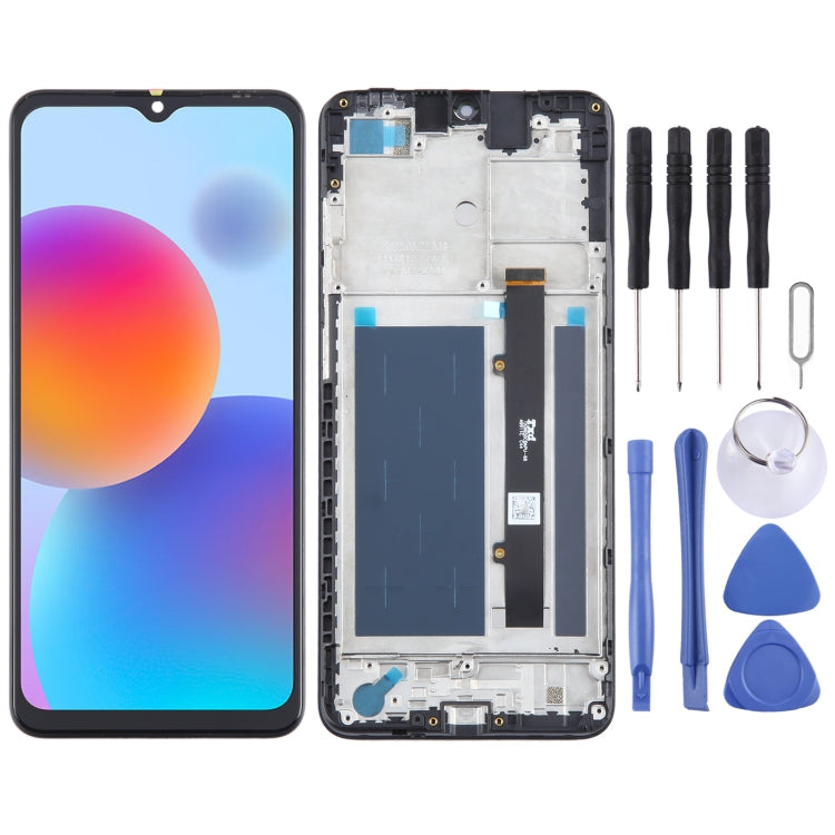 LCD Screen Digitizer Full Assembly with Frame, For ZTE Blade A73 4G 7060, For ZTE Blade A72 5G 7540N, For ZTE Blade V40 Vita 8045, For ZTE Blade A72 4G A7040, For ZTE Blade A52 4G